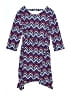 Justice Chevron-herringbone Blue Dress Size 12 - 14 - photo 1