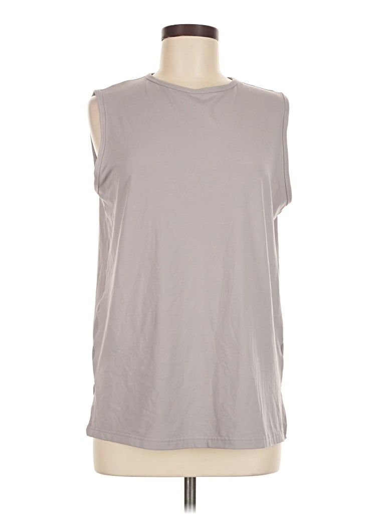 Pre-owned Zyia Active Sleeveless T-shirt In Gray