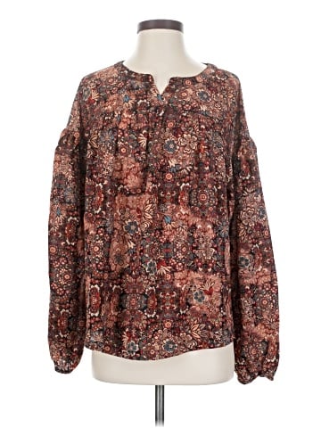 Cotton Bleu Long Sleeve Blouse (view 1)