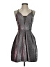 Crystal Doll 100% Polyester Metallic Silver Cocktail Dress Size 5 - photo 1