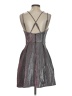 Crystal Doll 100% Polyester Metallic Silver Cocktail Dress Size 5 - photo 2