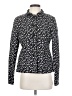 Nina Mclemore 100% Silk Print Black Jacket Size 4 - photo 1