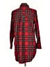Top It Off Plaid Red Long Sleeve Blouse Size L - photo 2