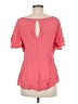 Ann Taylor 100% Rayon Pink Short Sleeve Blouse Size M - photo 2