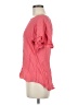 Ann Taylor 100% Rayon Pink Short Sleeve Blouse Size M - photo 5