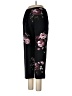 Larry Levine 100% Polyester Floral Black Casual Pants Size 6 (petite) - photo 2