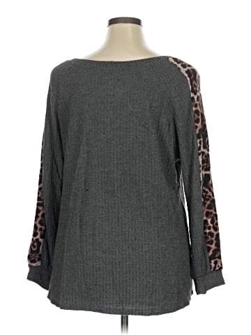 Brittany Black Long Sleeve Top (view 2)
