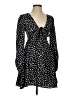Shein 100% Polyester Polka Dots Black Casual Dress Size 2 - photo 1