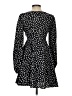 Shein 100% Polyester Polka Dots Black Casual Dress Size 2 - photo 2