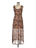 Louna 100% Polyester Animal Print Brown Cocktail Dress Size M - photo 1