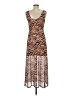 Louna 100% Polyester Animal Print Brown Cocktail Dress Size M - photo 2