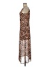 Louna 100% Polyester Animal Print Brown Cocktail Dress Size M - photo 5