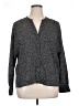 Old Navy 100% Rayon Black Long Sleeve Blouse Size XL - photo 1