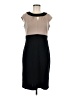 Merona Color Block Tan Casual Dress Size 8 - photo 1