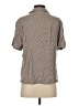 Thrills Houndstooth Brown Short Sleeve Blouse Size XS - photo 2