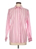Talbots Stripes Pink Long Sleeve Blouse Size L - photo 1