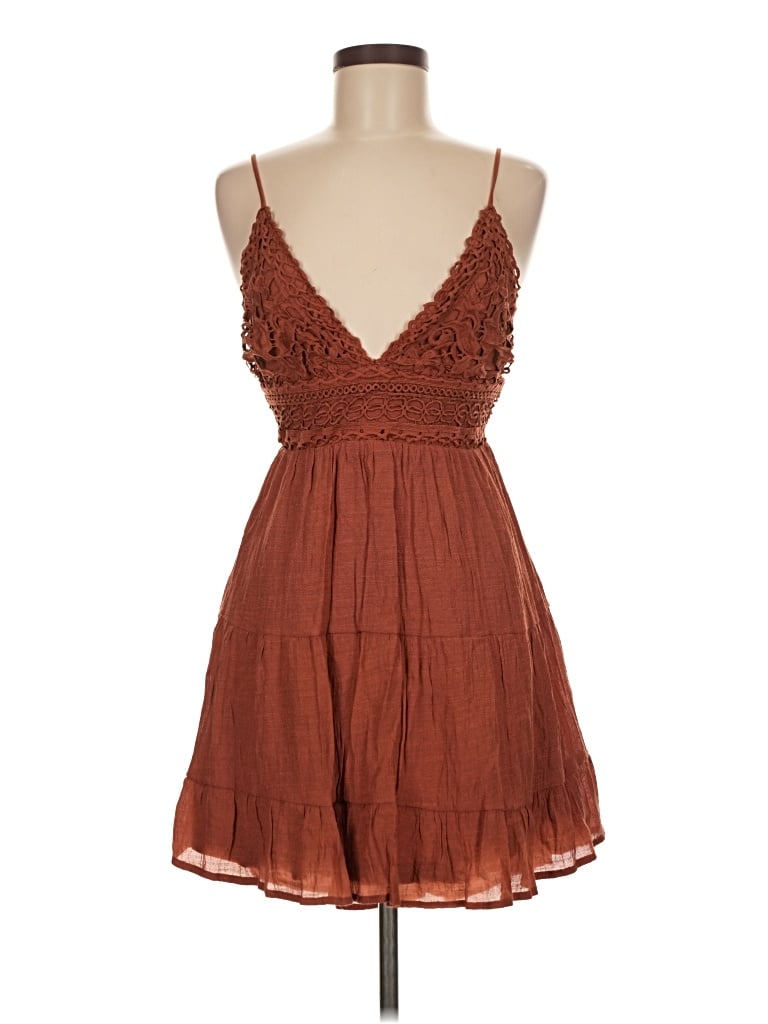 Pre-owned Blush Cocktail Dress In Brown