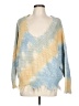 Main Strip 100% Acrylic Tie-dye Blue Pullover Sweater Size L - photo 1