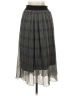 Zara Basic 100% Polyester Plaid Gray Casual Skirt Size XS - photo 2