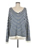 Bibi Stripes Blue Pullover Sweater Size M - photo 1