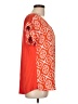 Takara 100% Polyester Orange Short Sleeve Blouse Size L - photo 4