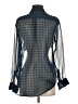 Equipment Houndstooth Blue Long Sleeve Blouse Size XS - photo 2