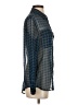 Equipment Houndstooth Blue Long Sleeve Blouse Size XS - photo 4