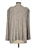 Alex Evenings Metallic Silver Long Sleeve Blouse Size 2 (estimated) - photo 2