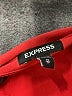 Express 100% Polyester Solid Pink Red Short Sleeve Blouse Size XS - photo 7