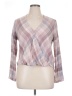 Splendid 100% Rayon Argyle Pink Purple Long Sleeve Blouse Size XL - photo 1