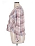 Splendid 100% Rayon Argyle Pink Purple Long Sleeve Blouse Size XL - photo 5