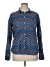 Stylus 100% Cotton Print Blue Long Sleeve Button-Down Shirt Size XL - photo 1