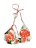 Shein Floral Red Swimsuit Top Size M - photo 1