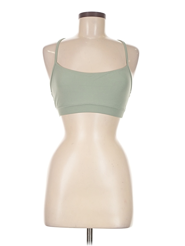Pre-owned Lululemon Athletica Tank Top Green Halter Neckline Tops