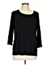 Rose + Olive Black 3/4 Sleeve Top Size L - photo 1