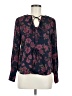 1.State 100% Polyester Floral Blue Long Sleeve Blouse Size M - photo 1