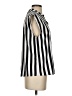 Shein Stripes Silver Sleeveless Blouse Size 4 - photo 4