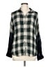 Ecote 100% Rayon Plaid Green 3/4 Sleeve Button-Down Shirt Size L - photo 1