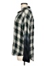 Ecote 100% Rayon Plaid Green 3/4 Sleeve Button-Down Shirt Size L - photo 5