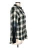 Ecote 100% Rayon Plaid Green 3/4 Sleeve Button-Down Shirt Size L - photo 4