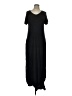 Unbranded Solid Black Casual Dress Size L - photo 1