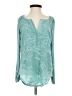 Tiny 100% Polyester Teal Blue Long Sleeve Blouse Size XS - photo 1