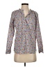 J.Crew 100% Cotton Floral Blue Long Sleeve Blouse Size 0 - photo 1