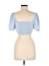 Speechless Blue Short Sleeve Top Size M - photo 2