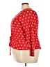 Lane Bryant Red Long Sleeve Blouse Size 22 - 24 Plus - photo 5