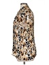 Essentials Animal Print Brown Short Sleeve Blouse Size 1X - photo 5