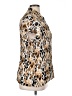 Essentials Animal Print Brown Short Sleeve Blouse Size 1X - photo 4