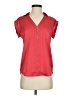 Express 100% Polyester Solid Pink Red Short Sleeve Blouse Size XS - photo 1