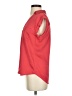 Express 100% Polyester Solid Pink Red Short Sleeve Blouse Size XS - photo 5