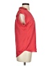 Express 100% Polyester Solid Pink Red Short Sleeve Blouse Size XS - photo 4